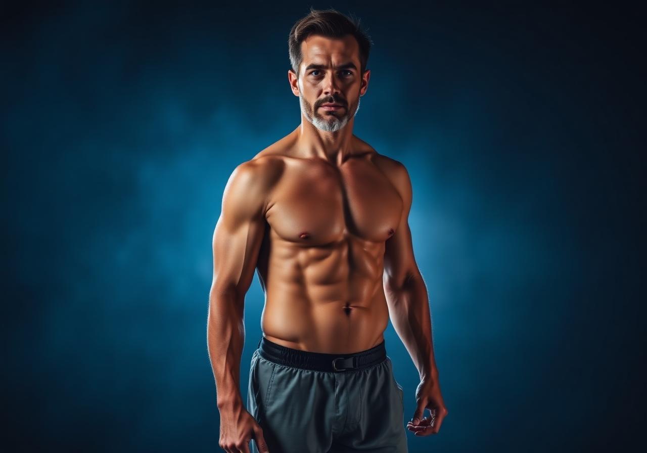 Mann in Bestform nach ErectusX Anwendung